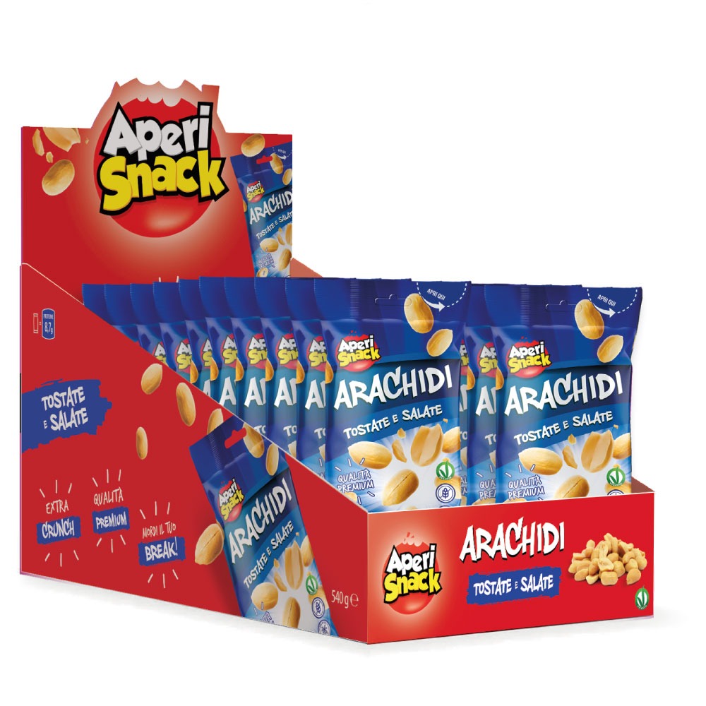 Arachidi Tostate e Salate Mono 30g Astuccio 18 pz