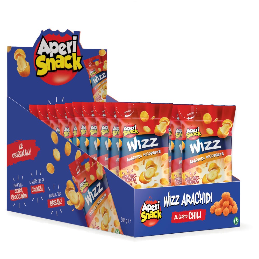 Wizz Arachidi Ricoperte Chili Mono 28g Astuccio 18 pz