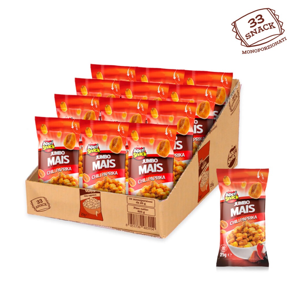 mais jumbo chili  33 pezzi x 25g monoporzione