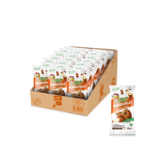 vassoio espositore mandorle tostate e salate