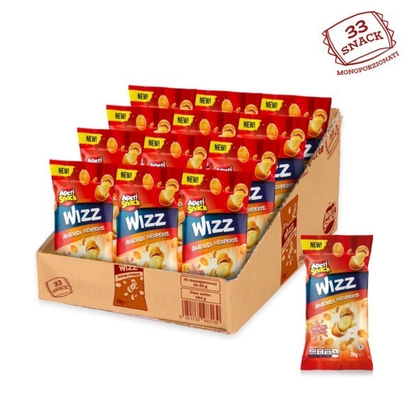 Arachidi Wizz CHili 28g x 33 pezzi monoporzioni